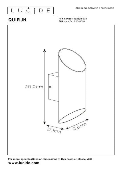 Lucid QUIRIJN - Kinkiet - Ø 10 cm - 1xG9 - Czarny MDRLED