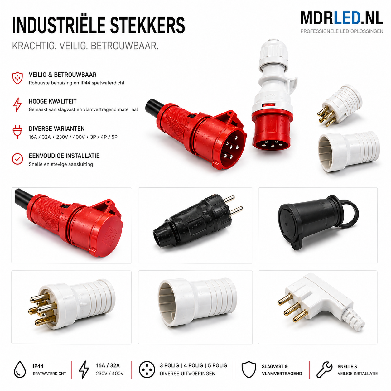 CEE 16A auf Perilex-Adapter 400V