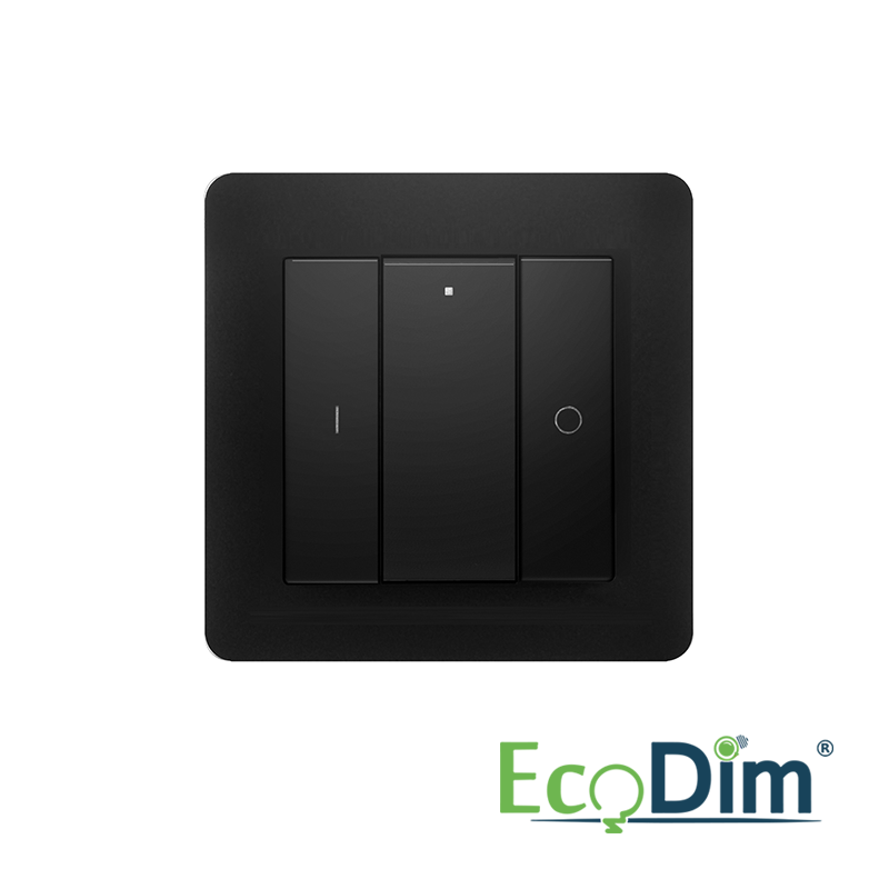 ECODIM DRAADLOZE SCHAKELAAR ZIGBEE 1 GROEP ZWART