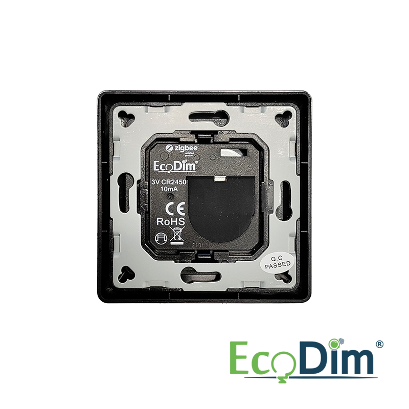 ECODIM DRAADLOZE SCHAKELAAR ZIGBEE 1 GROEP ZWART