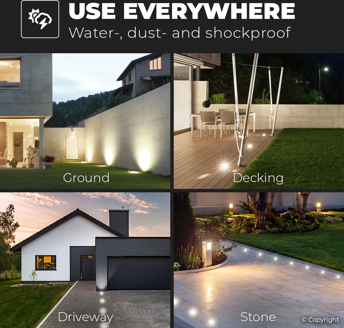 LED Grondspots RVS Buitenverlichting IP67 MDRLED®