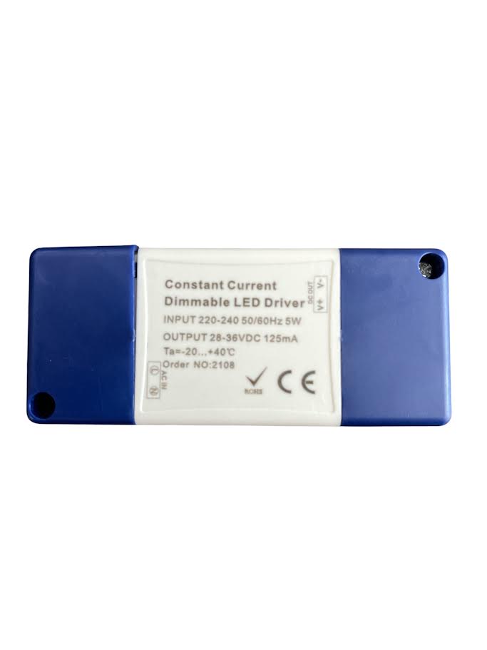 Constant Current Dimbare LED Driver – 5W | 28–36VDC | 125mA