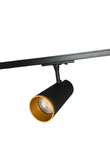 1-PHASEN-SCHIENENLEUCHTE MIT GU10-FASSUNG SCHWARZ & GOLD INKL. LAMPE MDRLED®