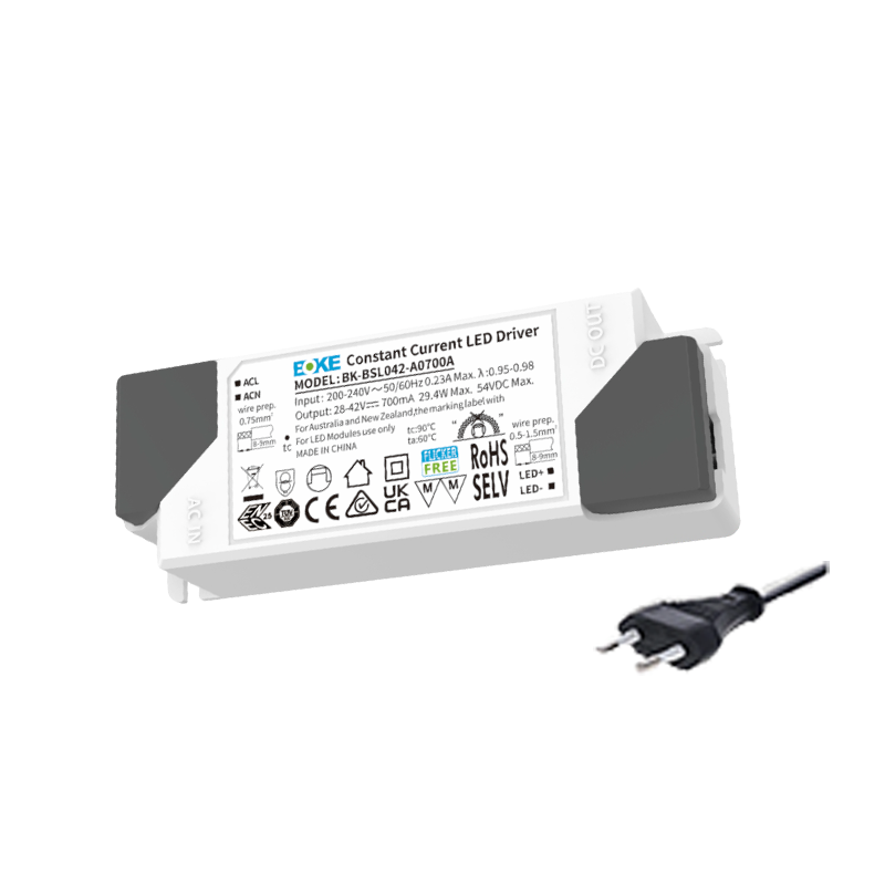 Boke LED Driver 25W 500-1000mA 28-42V incl. 1.5m EU-snoer .