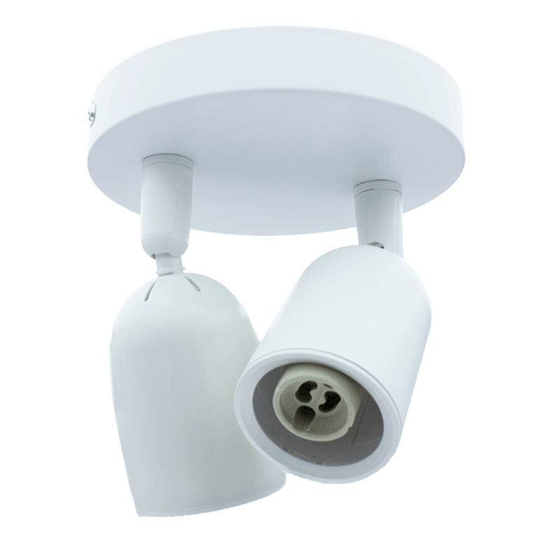 DECKENLEUCHTE FÜR 2X GU10 WEISS MDRLED®
