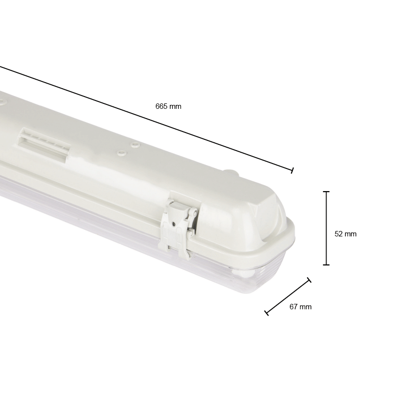 IP65 ARMATUUR MDRLED® 60CM 1 BUIS (SLIM)