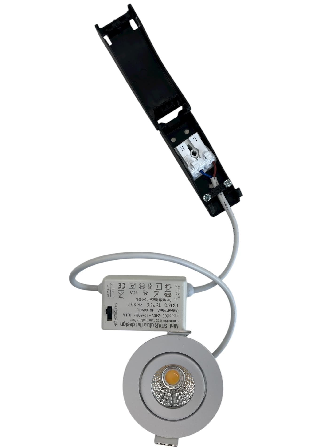 Inbouwspot Rond Wit CCT Mini | MDRLED® 5W | IP65 | Dimbaar | 2700K-4000K
