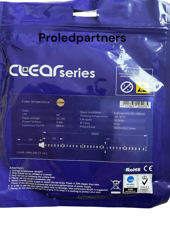 PURE Serie 2700 Kelvin PURE Serie Hochwertige LED Flex Single Color 60LED 2700K MDRLED® Aktion solange der Vorrat reicht