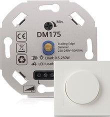 Universele LED Dimmer 0.5-200W Inbouw + Afdekplaat – Schakelaar