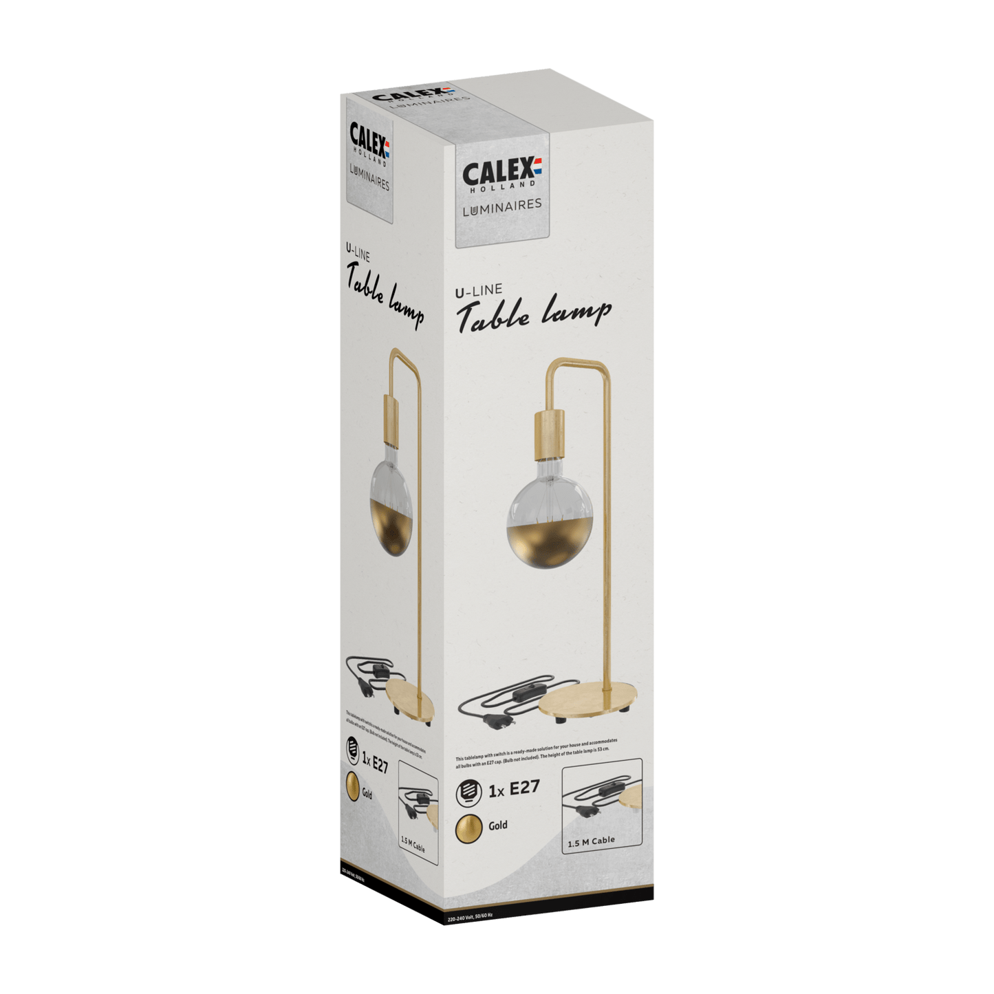 Calex U-line TafelLamp - E27 - Goud MDRLED