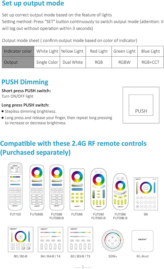 Mi-Light LEDstrip Controller 5 in 1 (12–48V DC)
