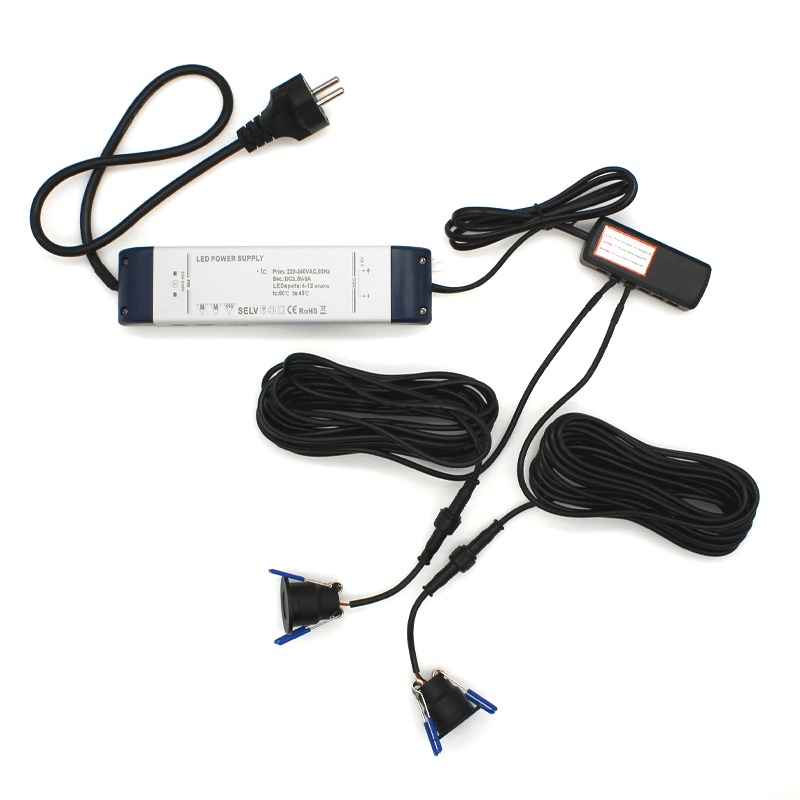 LED Verandastrahler 6er Set 6 x 3 Watt Weiß Ø28mm IP65 MDRLED®
