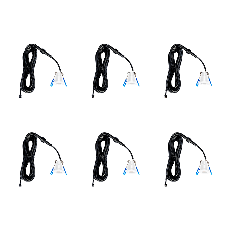 LED Verandastrahler 6er Set 6 x 3 Watt Weiß Ø28mm IP65 MDRLED®
