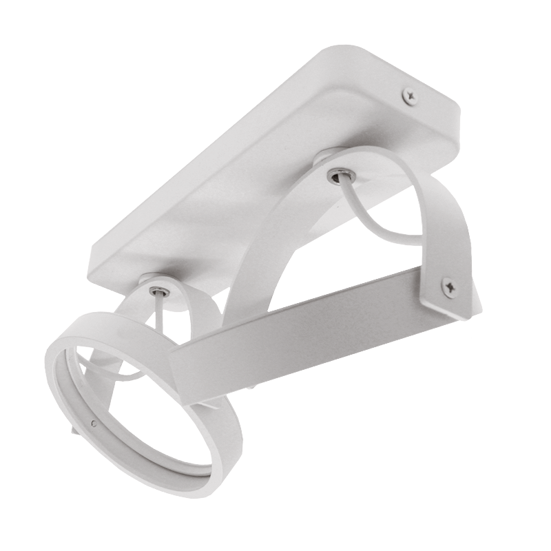 AR111 AUFBAULEUCHTE 2xGU10 FASSUNG WEISS MDRLED®