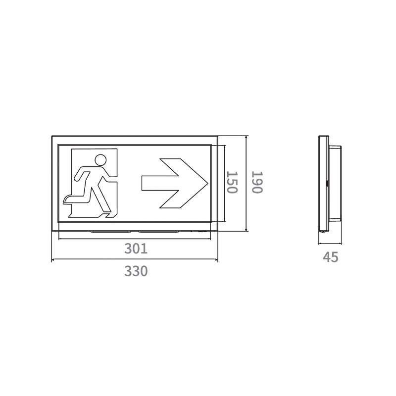 NOTBELEUCHTUNG, WANDEINBAU/AUFBAU, 3 W, WEISS. MDRLED®