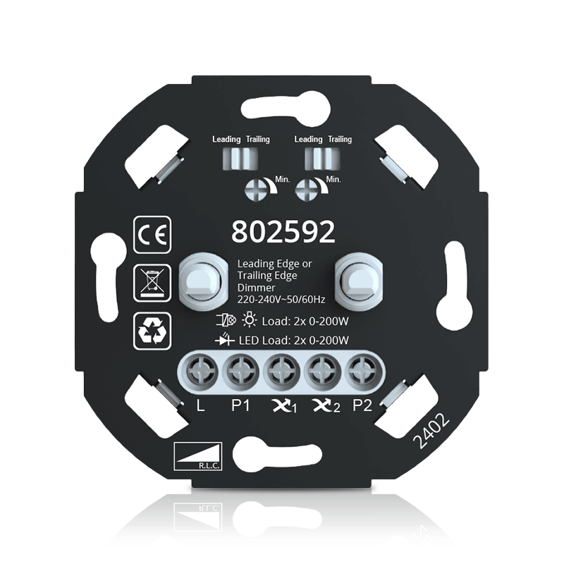 DUO LED DIMMER 2x200W FASE AF EN AANSNIJDING MDRLED®