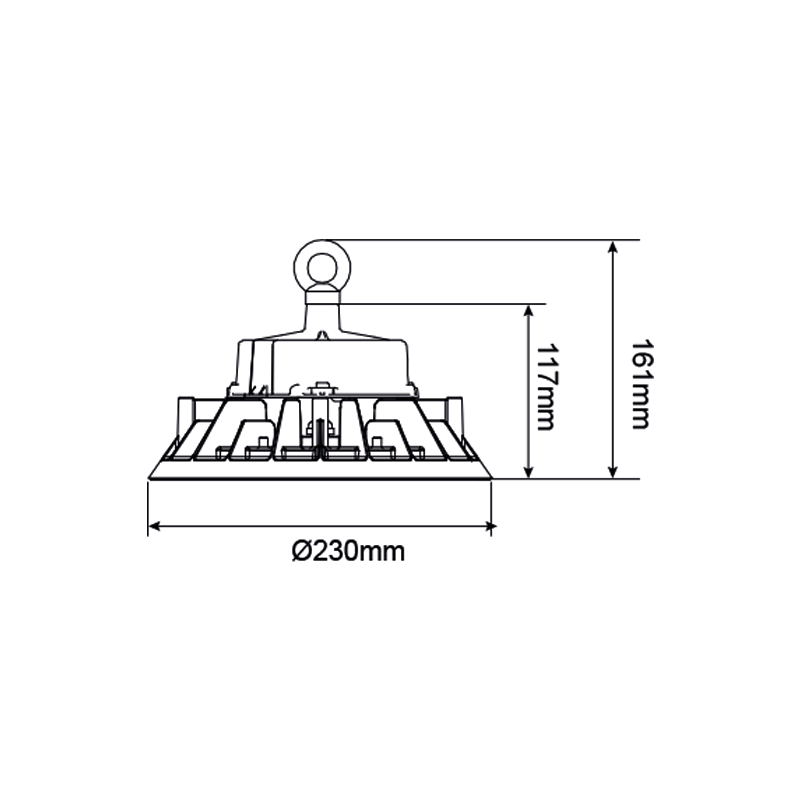 LED HIGHBAY 100W 6000K PHILIPS DRIVER IP65 120°