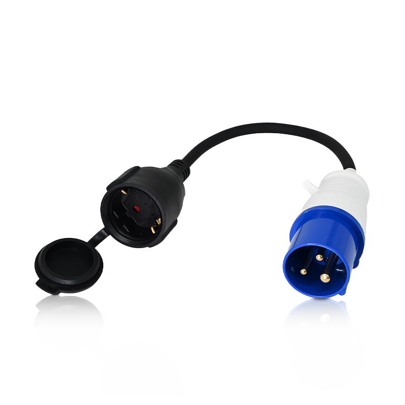 CAMPING STECKER ADAPTERKABEL MIT KINDERSCHUTZ 40CM bis 3600 Watt MDRLED®