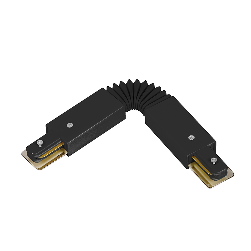 1-Fase Rail Flexibele Connector Zwart