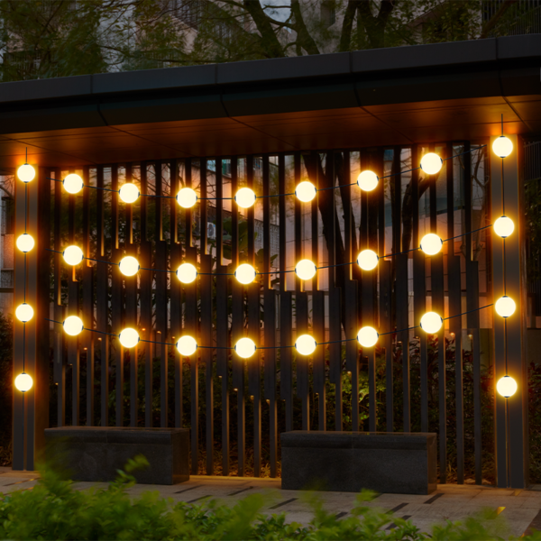 Lichtbollensnoer 7,75m MDRLED® 10x LED IP65 Warm Wit Buitenverlichting | 12V