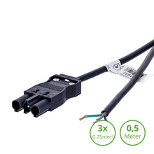 3-SWP AANSLUITSNOER MALE  0.5 METER  3×0.75mm²
