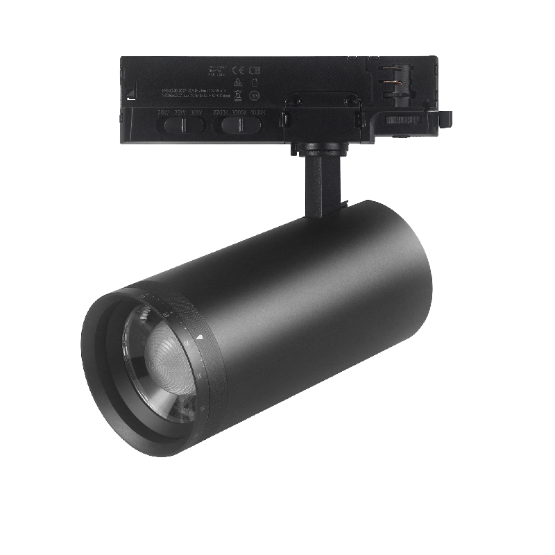 3-FASE RAILSPOT | ZOOMABLE | WATT SWITCH | CCT-SWITCH | ZWART
