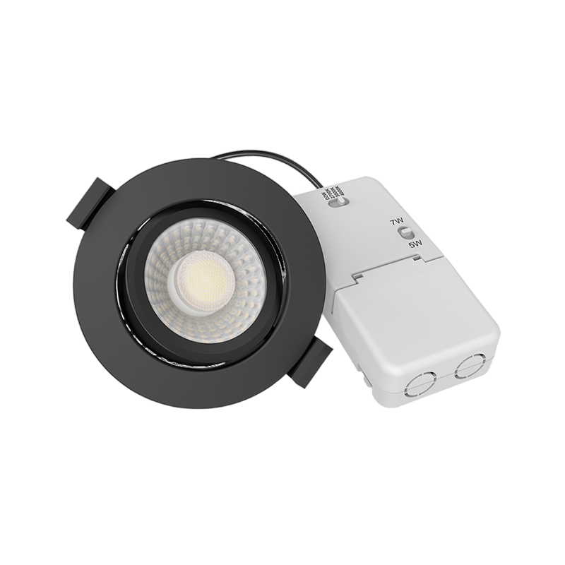 LUNA LED Inbouwspot | Zwart | 5W/7W | Dim to Warm + CCT-Switch | IP65 | Dimbaar