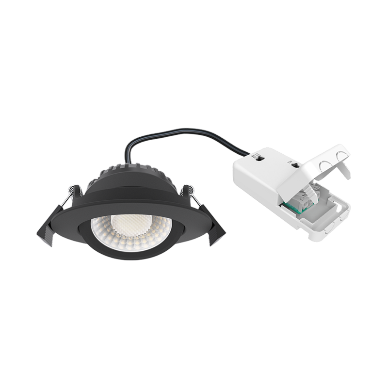LUNA LED Inbouwspot | Zwart | 5W/7W | Dim to Warm + CCT-Switch | IP65 | Dimbaar