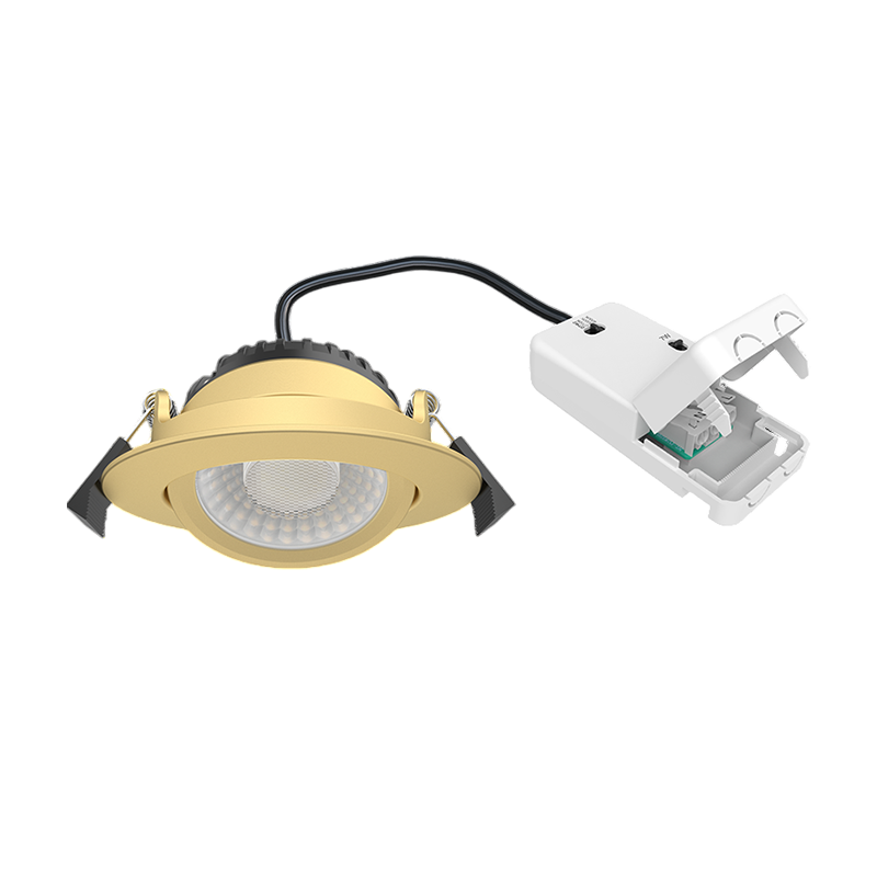 LUNA LED Inbouwspot | Messing | 5W/7W | Dim to Warm + CCT-Switch | IP65 | Dimbaar