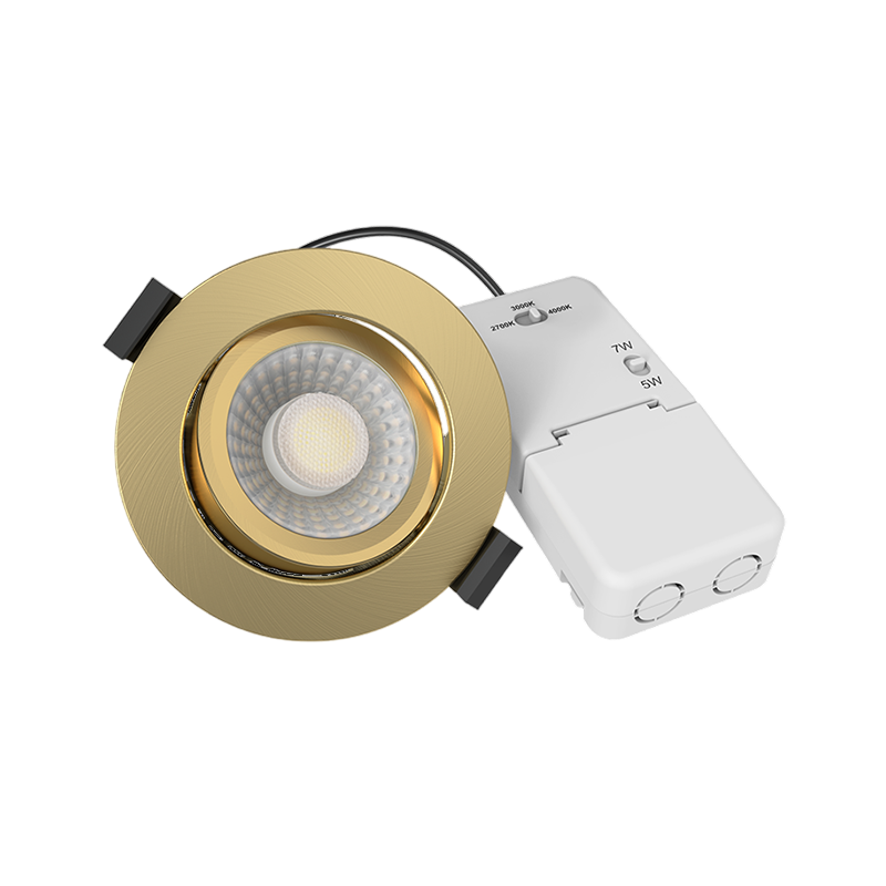 LED INBOUWSPOT | MDRLED® | 5W/7W | CCT-SWITCH | Messing