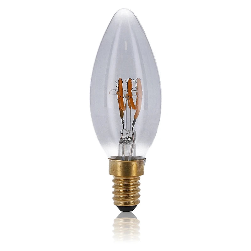 E14 LED Kaarslamp 2W Dimbaar Smokey Glas (2000K)