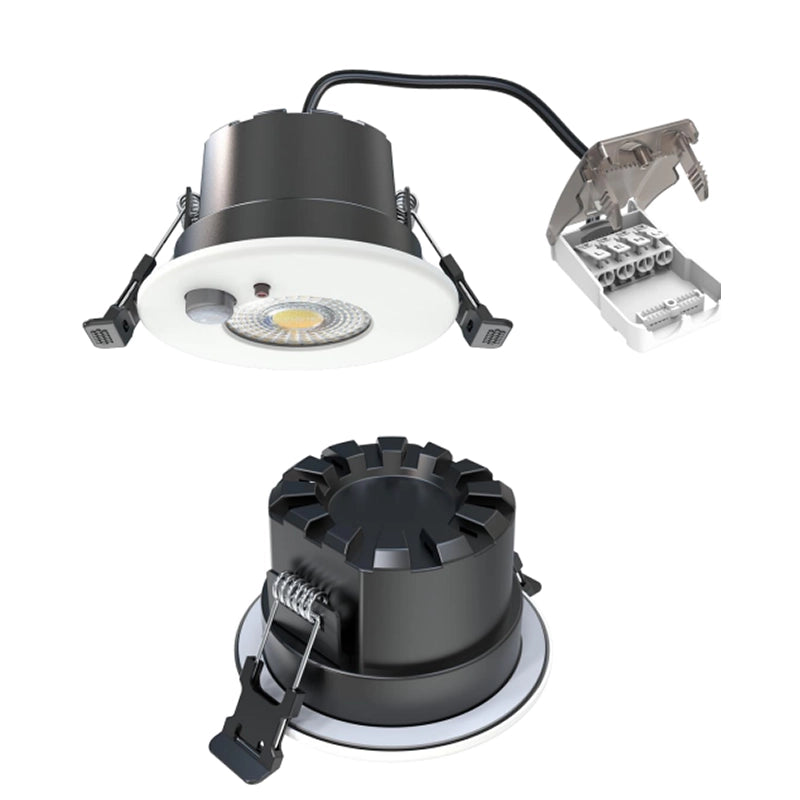 LED Inbouwspot Lisa 6W | Zwart & Wit | Met PIR Sensor | CCT-Schakelaar | IP65 | MDRLED®