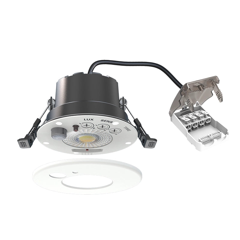 LED Inbouwspot Lisa 6W | Zwart & Wit | Met PIR Sensor | CCT-Schakelaar | IP65 | MDRLED®