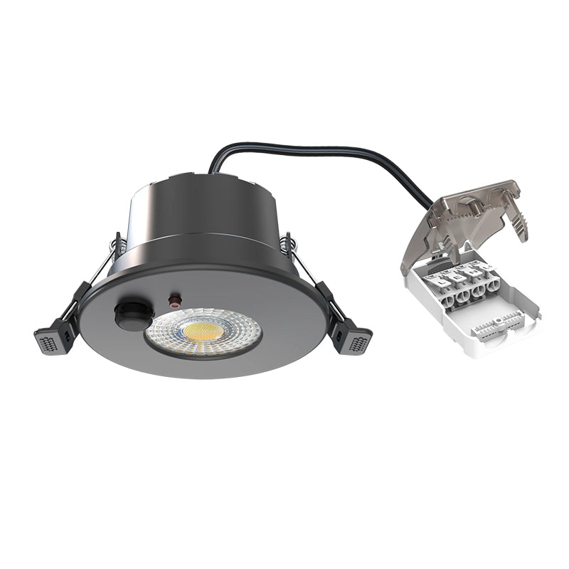 LED Inbouwspot Lisa 6W | Zwart & Wit | Met PIR Sensor | CCT-Schakelaar | IP65 | MDRLED®