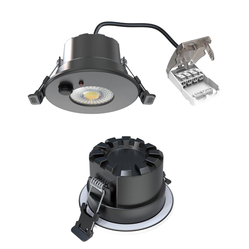 LED Inbouwspot Lisa 6W | Zwart & Wit | Met PIR Sensor | CCT-Schakelaar | IP65 | MDRLED®