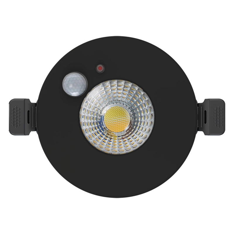 LED Inbouwspot Lisa 6W | Zwart & Wit | Met PIR Sensor | CCT-Schakelaar | IP65 | MDRLED®