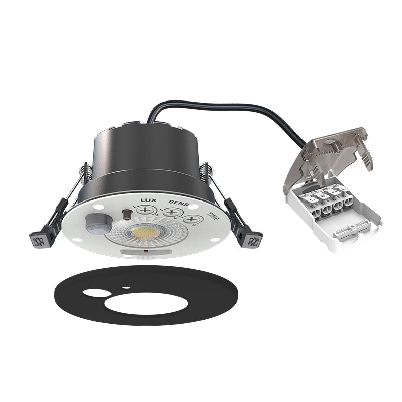 LED Inbouwspot Lisa 6W | Zwart & Wit | Met PIR Sensor | CCT-Schakelaar | IP65 | MDRLED®