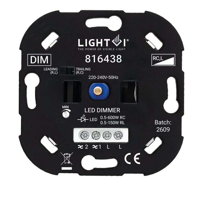 TRIAC LED Dimmer 0.5-600W – Fase Aansnijding & Afsnijding – Wisselschakeling