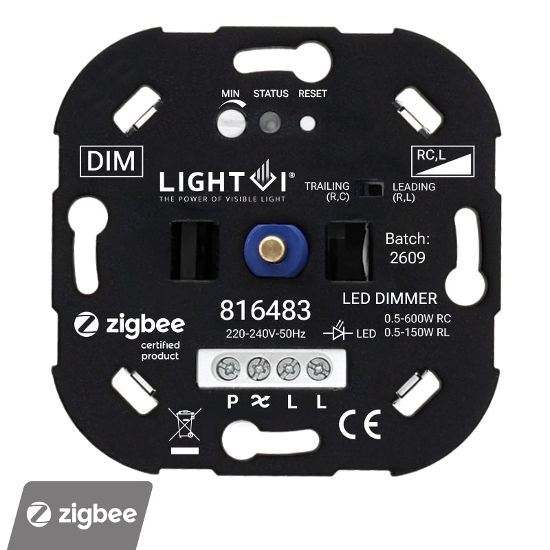 Zigbee LED Dimmer 0.5-300W – TRIAC – Fase Aansnijding & Afsnijding