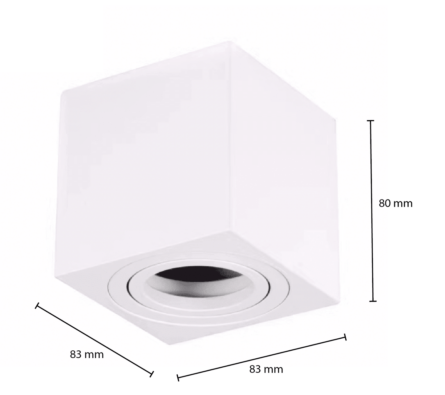 OPRAWA NATYNKOWA MDR LED CUBE BIAŁA OPRAWA GU10