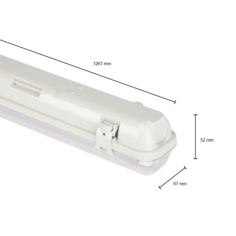 IP65 ARMATUUR PORTIA 120CM 1 BUIS (SLIM)