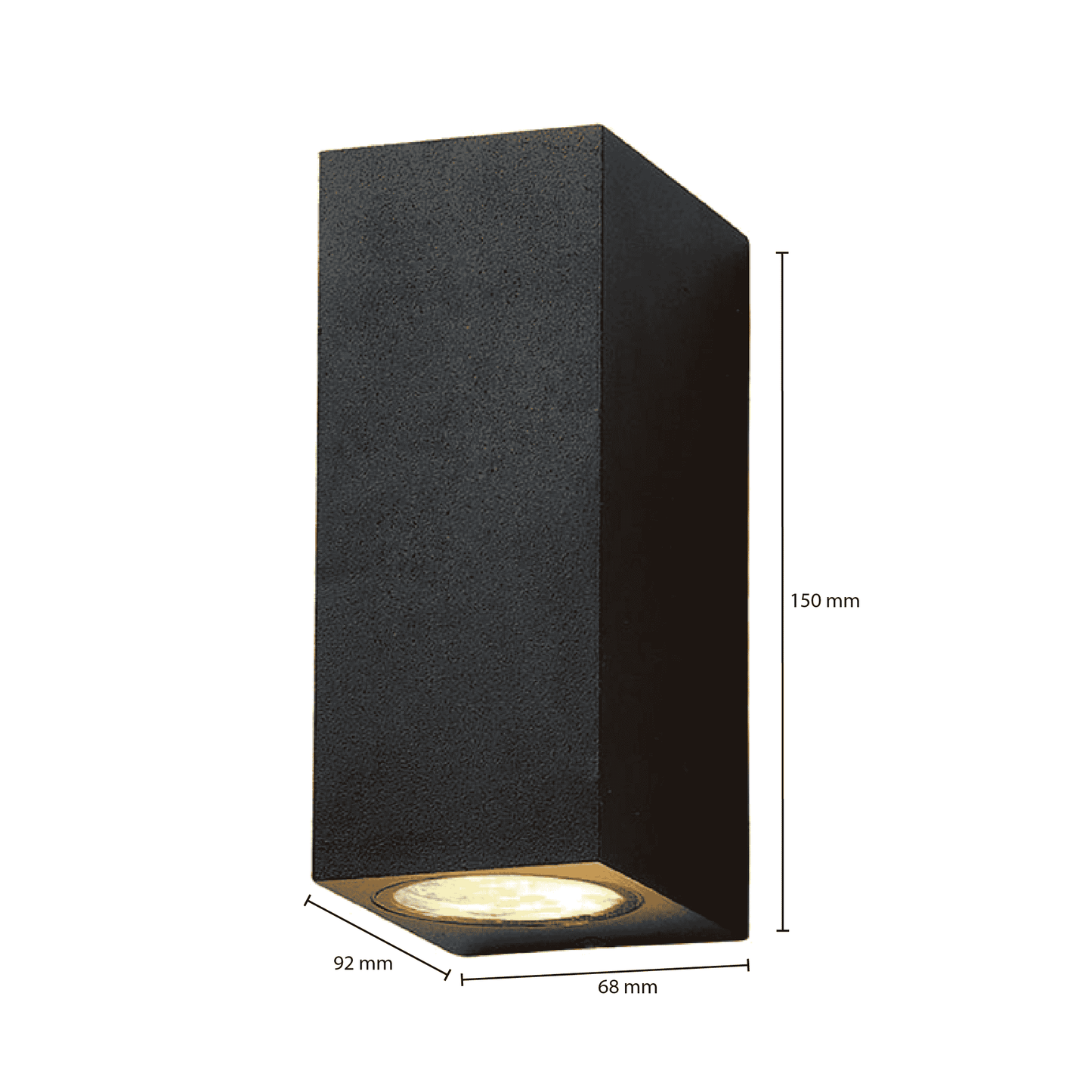 Wandleuchte 2xGU10 Fassung schwarz MDRLED®