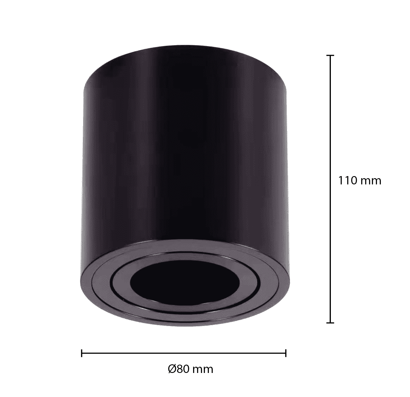 OPBOUWSPOT ZWART met GU10 FITTING MDRLED®