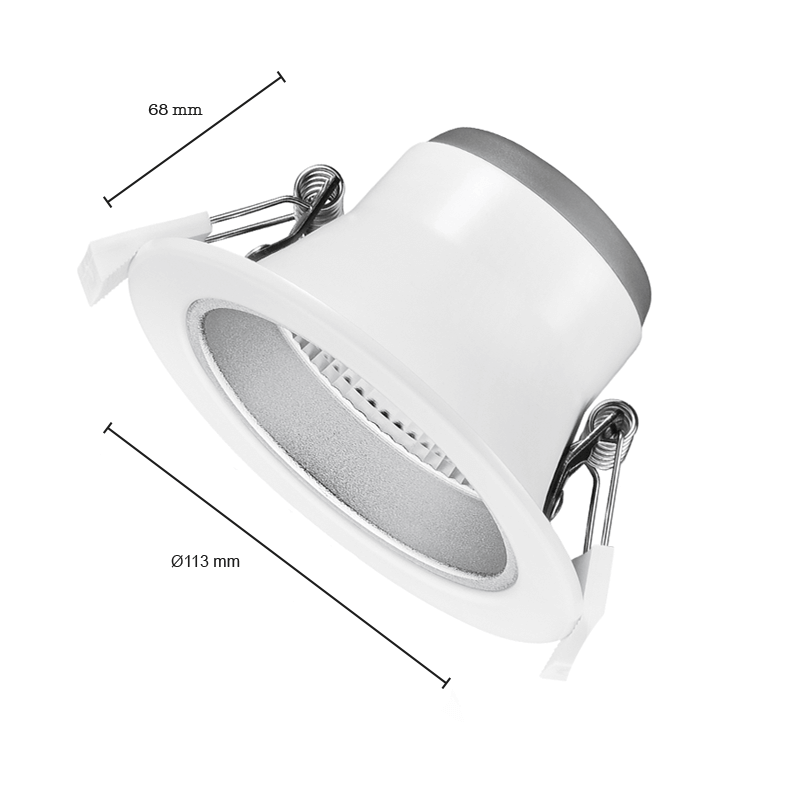 LED Downlight Aurora | CCT-Switch | Ø90 | 10W | Wit