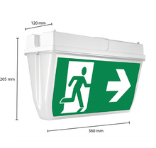 NOTBELEUCHTUNG, DECKE, 7 Watt, IP65, AUFBAUMONTAGE. MDRLED®