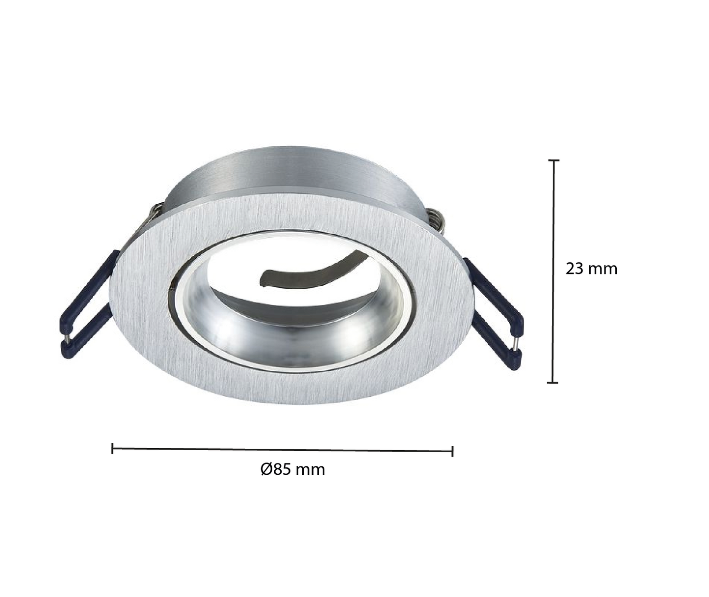 OPRAWA GU10 OBROTOWA BIAŁA, CZARNO-SREBRNA Ø70mm IP22 MR16 MDRLED®