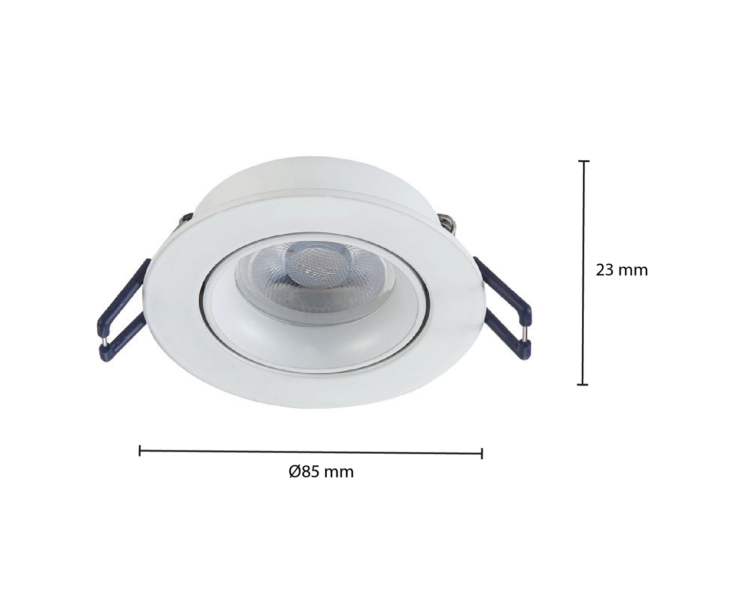 GU10 Inbouwspot Carme Kantelbaar Wit – Ø70mm | MR16 Geschikt | IP22 | 5 Jaar Garantie