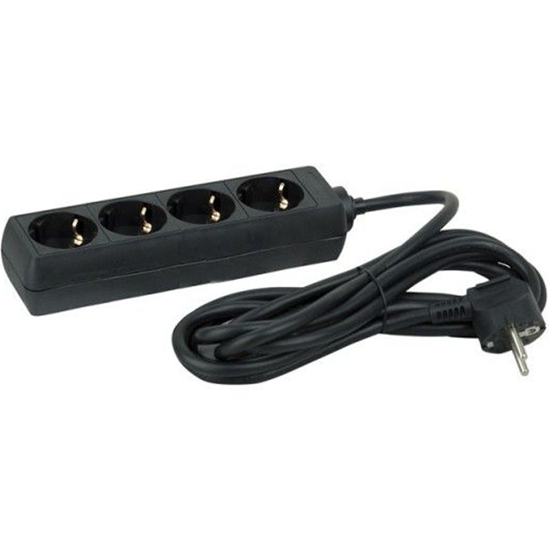 VIERFACH-TISCHSTECKDOSE 3M SCHWARZ MDRLED®