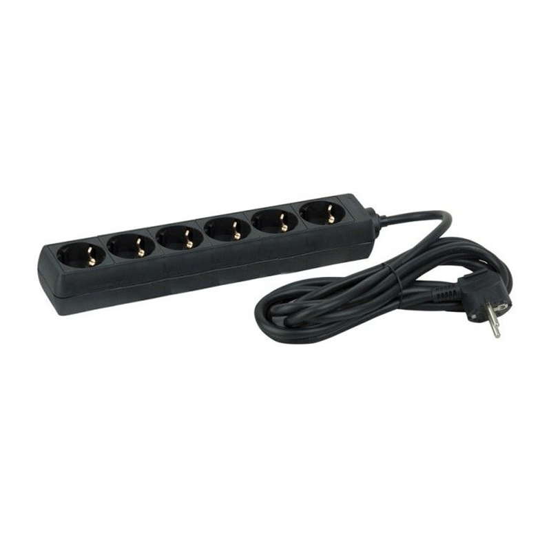 6-FACH TISCHSTECKDOSE 3M SCHWARZ MDRLED®