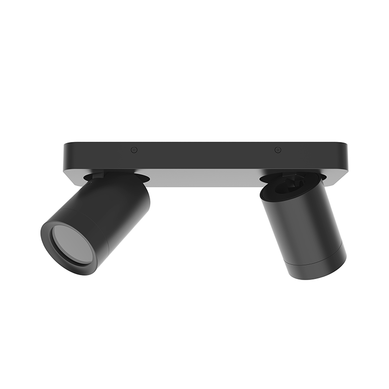 PLAFONDARMATUUR | luna | RECHTHOEK | 2xGU10 | ZWART